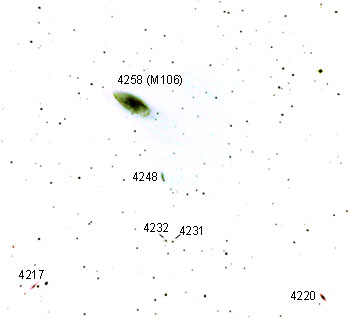 Map of galaxies in previous image