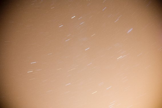 Unprocessed photo of star trails