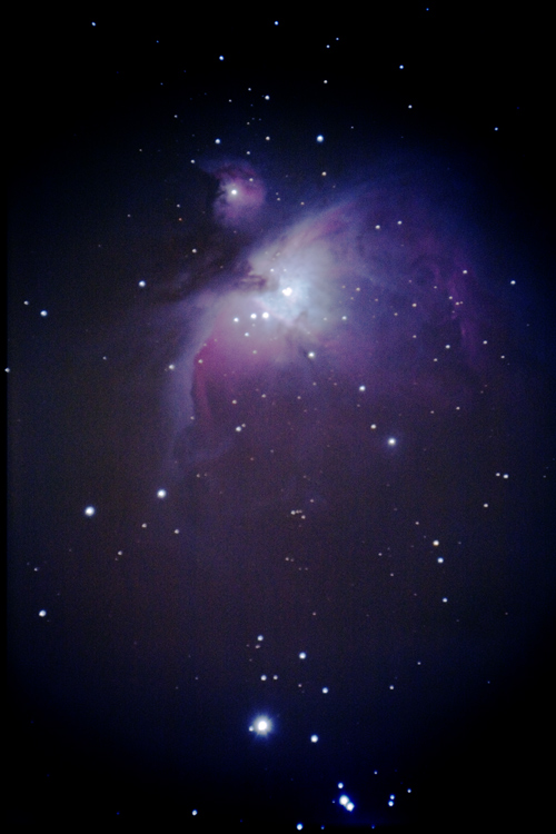 Telescopic photo of M42 nebula in Orion