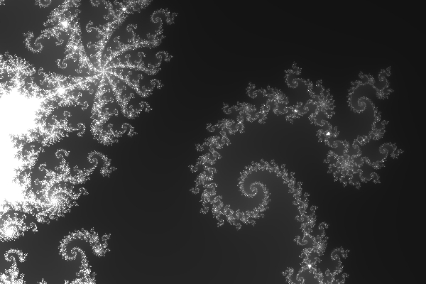 Magnified view of part of the Mandelbrot curve
